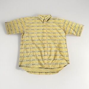 Vintage Mecca Button Up Shirt Mens XXL Y2K‎ All Over Print Satin Hip Hop